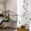 lichts_videlamp_zwart_met_4.webp Fashion Straluma 9-Lichts videlamp zwart met smoke glazen kappen