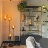 lichts_vloerlamp_mat_zwar_4.webp Store Straluma 3-Lichts vloerlamp mat zwart met amber glazen bollen