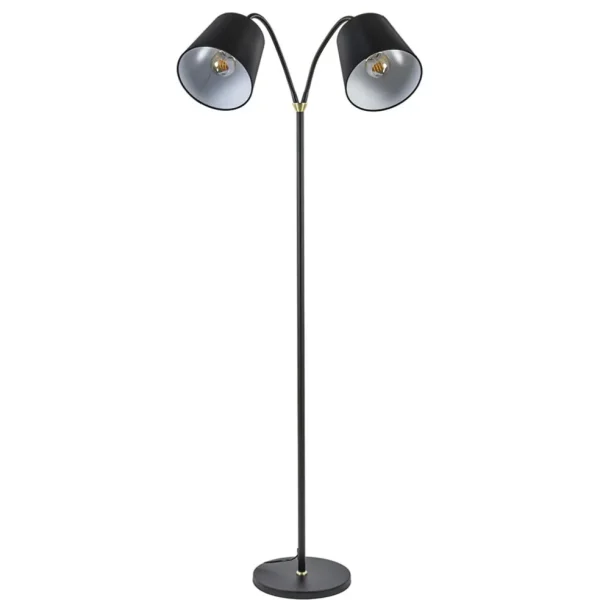 lichts_vloerlamp_zwartgou_0-1.webp Sale Straluma 2-Lichts vloerlamp zwart/goud met flexibele armen