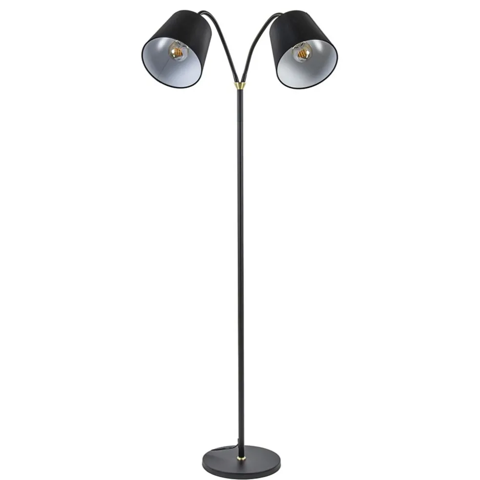 lichts_vloerlamp_zwartgou_0-1.webp Sale Straluma 2-Lichts vloerlamp zwart/goud met flexibele armen