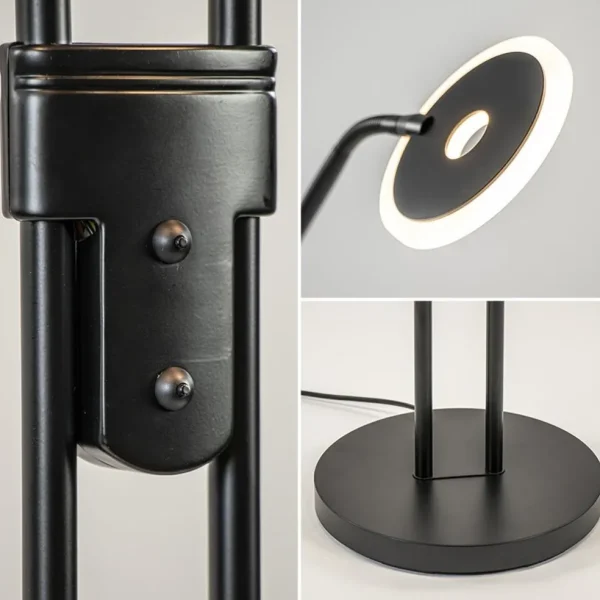 lichts_vloerleeslamp_zwar_2.webp Best Sale Straluma 2-Lichts vloer/leeslamp zwart met dimbaar LED