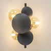 lichts_wandlamp_grijsgoud_2.webp Clearance Straluma 3-Lichts wandlamp grijs/goud met amber glas