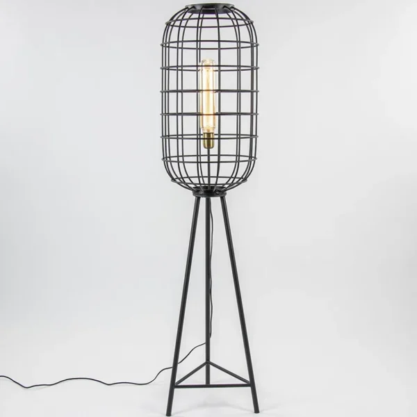light_amp_living_vloerlam_1.webp Outlet Straluma Light & Living vloerlamp Toah zwart met antiek brons
