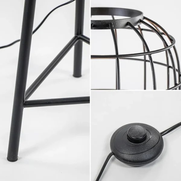 light_amp_living_vloerlam_2.webp Outlet Straluma Light & Living vloerlamp Toah zwart met antiek brons