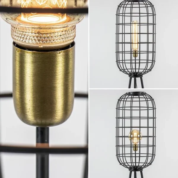 light_amp_living_vloerlam_3.webp Outlet Straluma Light & Living vloerlamp Toah zwart met antiek brons