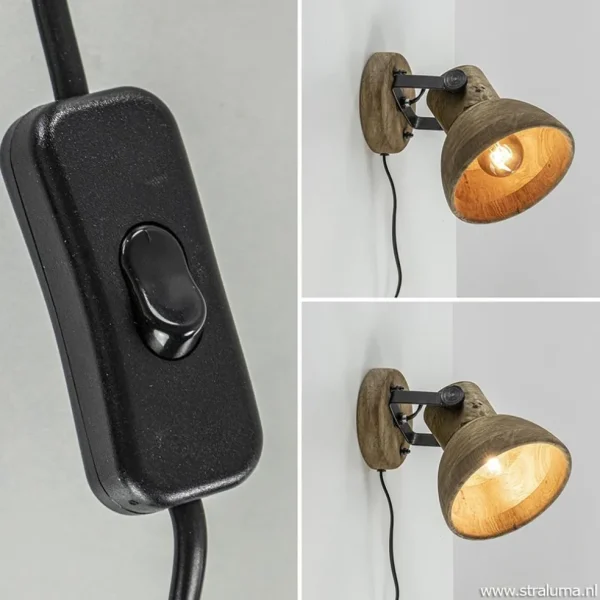 light_amp_living_wandlamp_3.webp Clearance Straluma Light & Living wandlamp Ilanio hout met metaal