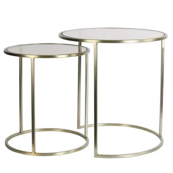 light_and_living_bijzetta_0.webp Best Sale Straluma Light and Living bijzettafel Duarte set van 2 goud met bruin glas