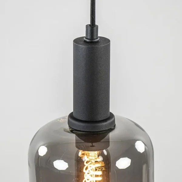 light_and_living_hanglamp_2.webp Discount Straluma Light and Living hanglamp Lekar zwart met smoke glas klein