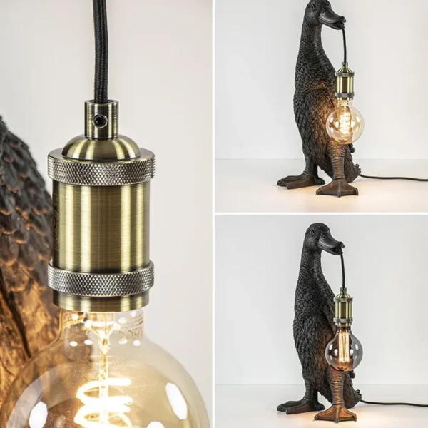 light_and_living_tafellam_3-12.webp Shop Straluma Light and Living tafellamp Duck mat zwart met brons