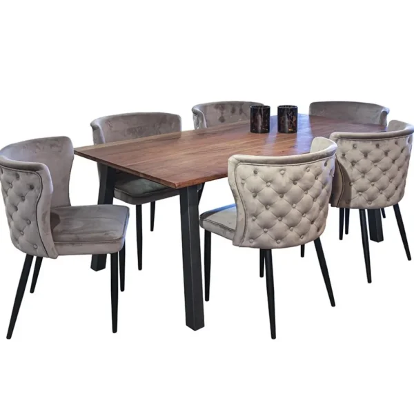 Best Straluma Luxe eetkamerstoel taupe met zwarte poot