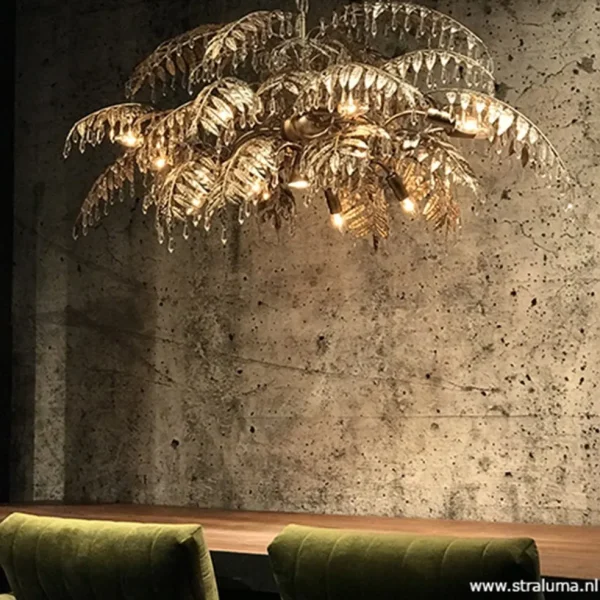 Cheap Straluma Luxe eettafelhanglamp palm oud zilver
