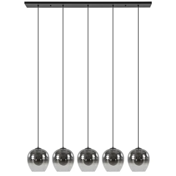 luxe_lichts_eettafelhangl_0.webp Outlet Straluma Luxe 5-lichts eettafelhanglamp smoke glas met verloop