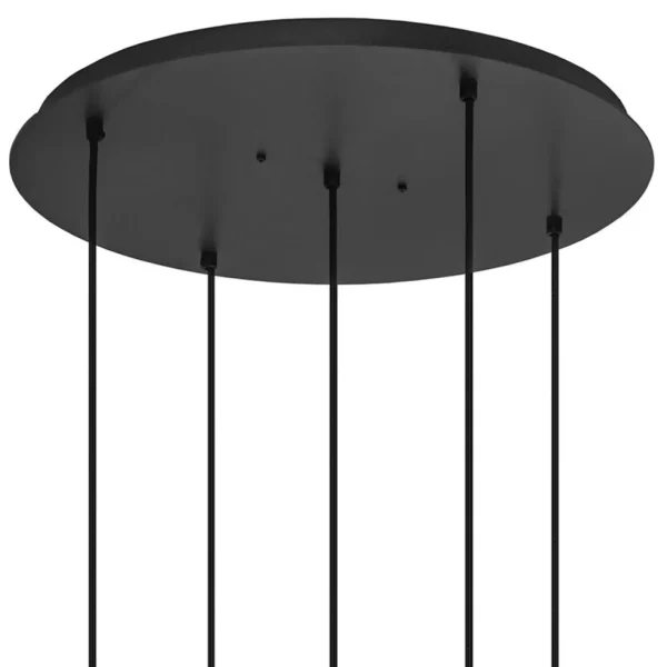 luxe_lichts_hanglamp_mat__3.webp Clearance Straluma Luxe 5-lichts hanglamp mat zwart E27+GU10 rond