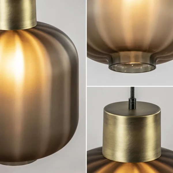 luxe_lichts_videlamp_zwar_3.webp Best Straluma Luxe 5-lichts videlamp zwart/brass met mat zwart glas