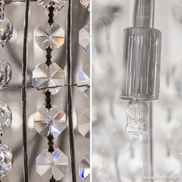 Sale Straluma Luxe ronde hanglamp kristal met chroom