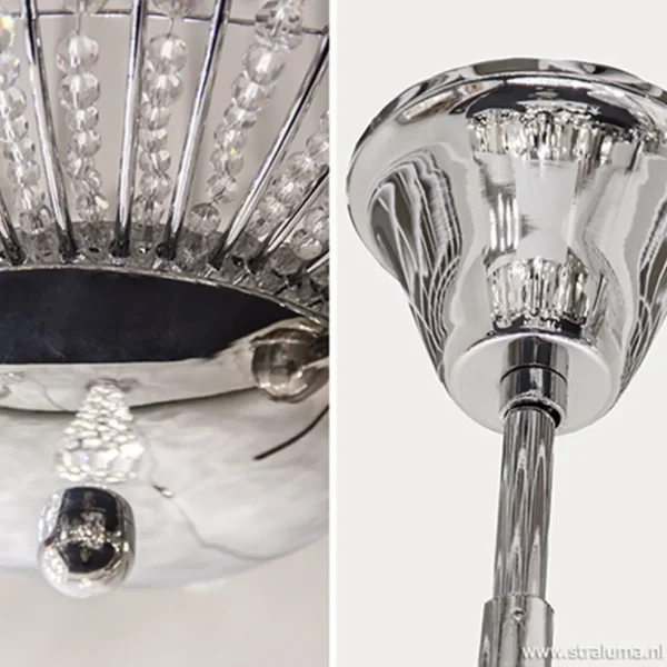 Sale Straluma Luxe ronde hanglamp kristal met chroom