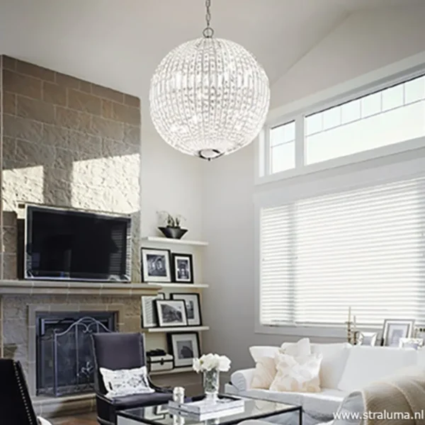 Sale Straluma Luxe ronde hanglamp kristal met chroom