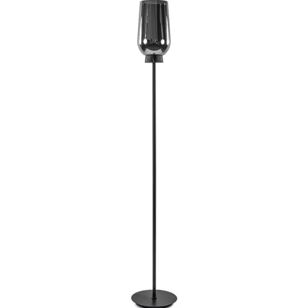 luxe_vloerlamp_zwart_marm_1.webp Outlet Straluma Luxe vloerlamp zwart marmer met smoke glazen kap