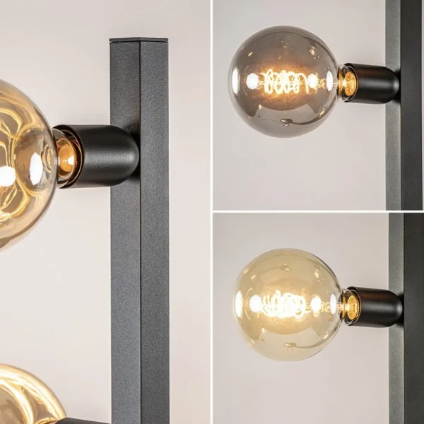 mat_zwart_metalen_vloerla_3.webp Online Straluma Mat zwart metalen vloerlamp met E27 fittingen