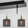 Store Straluma Mat zwarte eettafelhanglamp cilinder kappen met goud