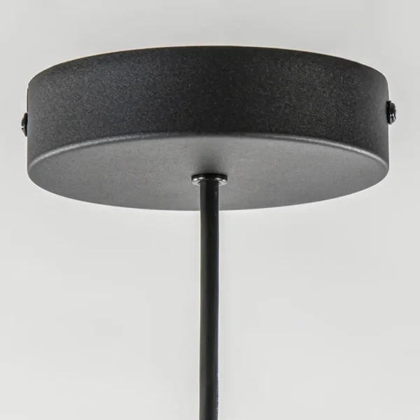 Fashion Straluma Mat zwarte hanglamp koepel met witte kap