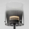 mat_zwarte_led_vloerlamp__2.webp Shop Straluma Mat zwarte LED vloerlamp met glazen kap helder/titanium