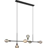 Store Straluma Mat zwarte 6-lichts hanglamp exclusief lichtbronnen