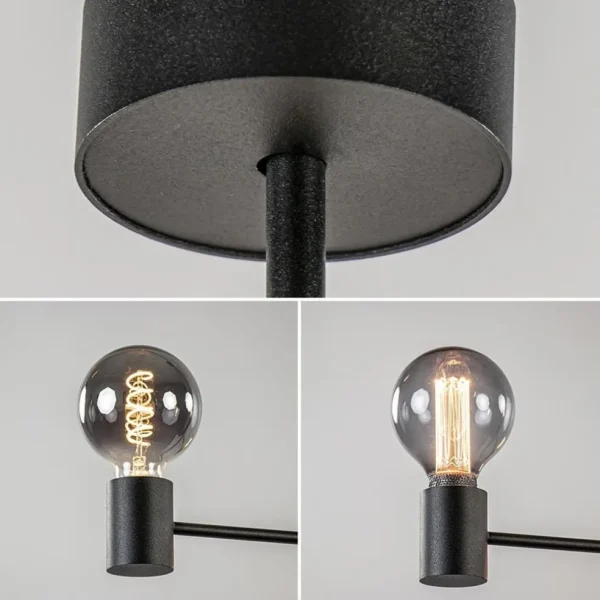 Fashion Straluma Mat zwarte 4-lichts hanglamp