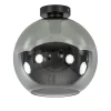 mat_zwarte_plafondlamp_me_0-4.webp Discount Straluma Mat zwarte plafondlamp met smoke glazen bol 30 cm
