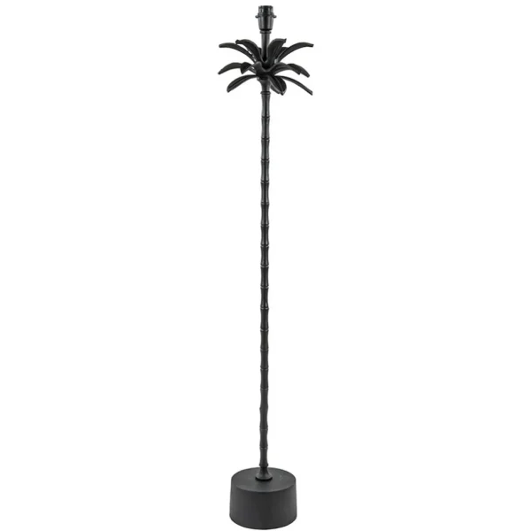 mat_zwarte_vloerlamp_arma_0.webp Best Straluma Mat zwarte vloerlamp Armata met palmbladeren