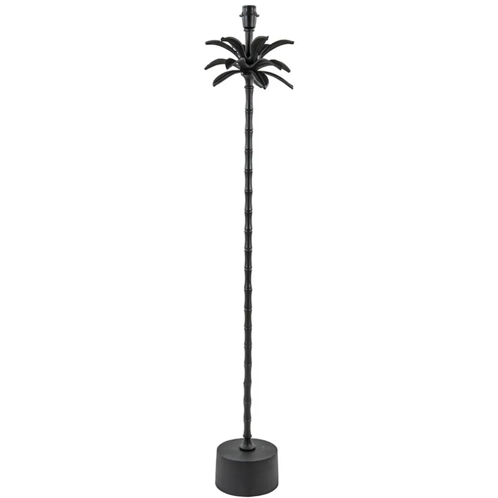 mat_zwarte_vloerlamp_arma_0.webp Best Straluma Mat zwarte vloerlamp Armata met palmbladeren