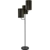 mat_zwarte_vloerlamp_edis_0.webp Flash Sale Straluma Mat zwarte vloerlamp Edisa met velvet bruine kappen
