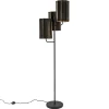 mat_zwarte_vloerlamp_edis_1.webp Flash Sale Straluma Mat zwarte vloerlamp Edisa met velvet bruine kappen