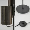 mat_zwarte_vloerlamp_edis_3.webp Flash Sale Straluma Mat zwarte vloerlamp Edisa met velvet bruine kappen