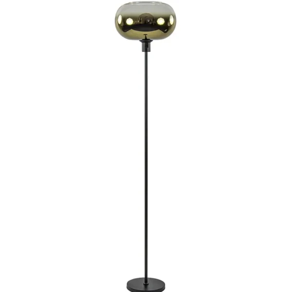 mat_zwarte_vloerlamp_met__0-3.webp Outlet Straluma Mat zwarte vloerlamp met glazen kap helder/goud