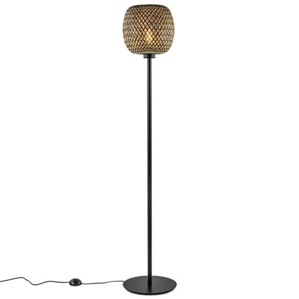 mat_zwarte_vloerlamp_met__1-6.webp Best Straluma Mat zwarte vloerlamp met bamboe kap