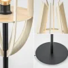 Clearance Straluma Mat zwarte vloerlamp met houten kap naturel
