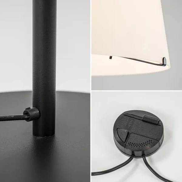 mat_zwarte_vloerlamp_met__3-2.webp Cheap Straluma Mat zwarte vloerlamp met opaal glazen kap