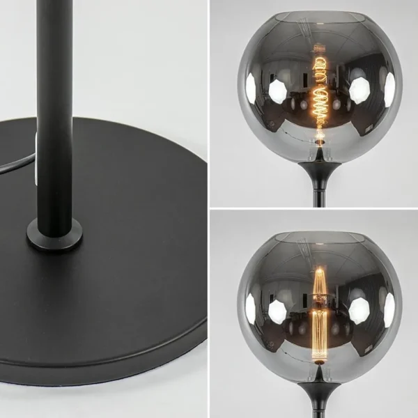 mat_zwarte_vloerlamp_met__3-8.webp Shop Straluma Mat zwarte vloerlamp met smoke/titanium glazen kap