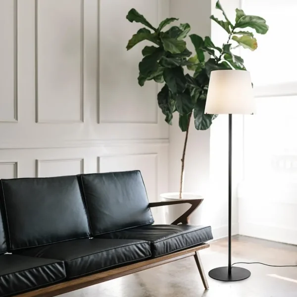 mat_zwarte_vloerlamp_met__4-1.webp Cheap Straluma Mat zwarte vloerlamp met opaal glazen kap