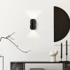 Online Straluma Mat zwarte wandlamp cilinder up+down G9