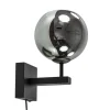mat_zwarte_wandlamp_met_s_0.webp Best Sale Straluma Mat zwarte wandlamp met smoke glazen bol 20 cm