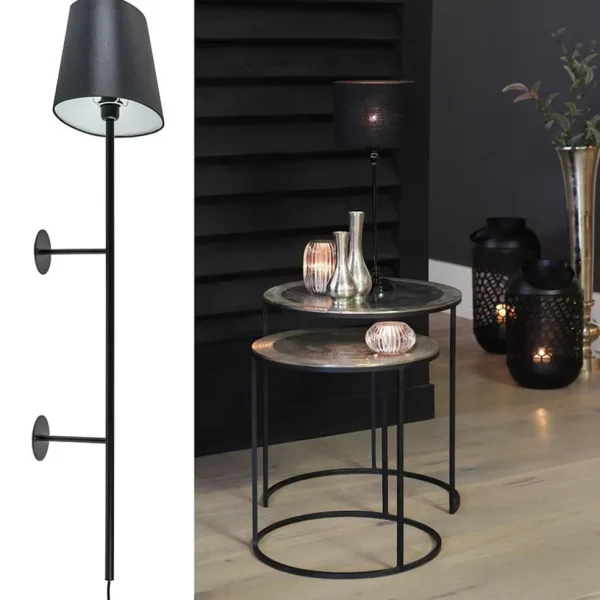 mat_zwarte_wandlamp_soria_4.webp Discount Straluma Mat zwarte wandlamp Soriano exclusief kap