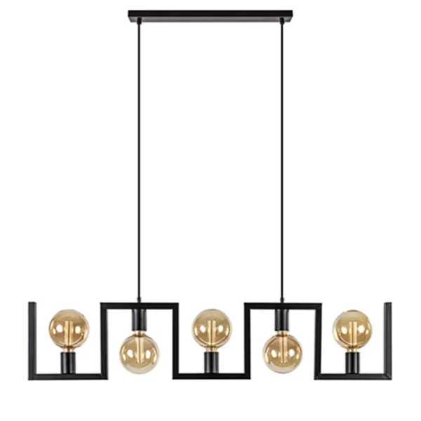 Clearance Straluma Metalen eettafel hanglamp zwart frame