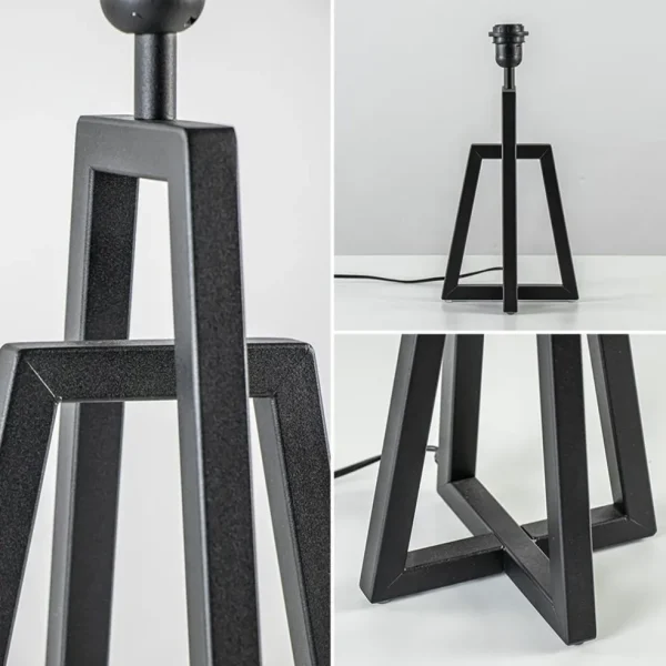 Outlet Straluma Metalen lampvoet mat zwart exclusief kap