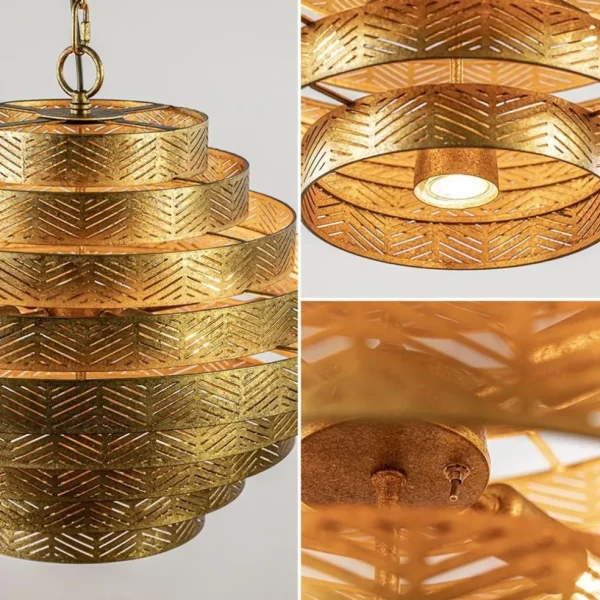 Store Straluma Metalen robuuste hanglamp ambachtelijk brons rond