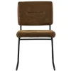 Discount Straluma Micro lederen eetkamerstoel camel met zwart frame