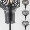 New Straluma Modern landelijke vloerlamp mat zwart met draadkap