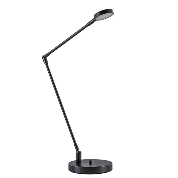 Shop Straluma Moderne bureaulamp zwart staal met dimbaar LED