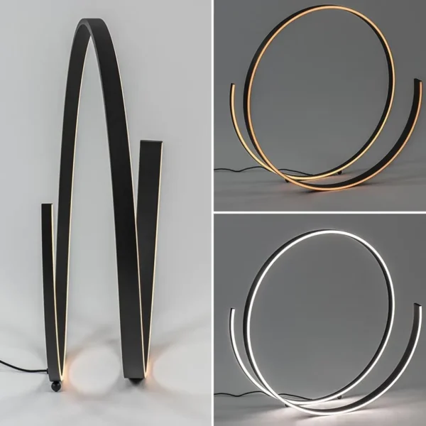 Hot Straluma Moderne design vloerlamp LED dimbaar zwart